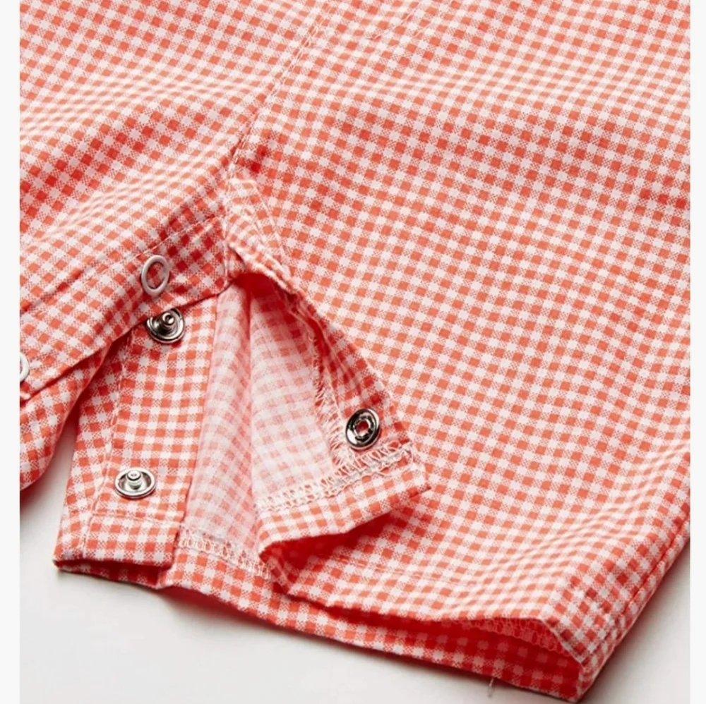 Minki Munki Gingham Overalls Infant Size 6-9 Months NEW